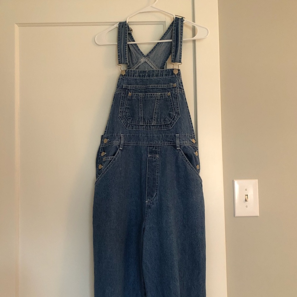 vintage oversized denim overalls